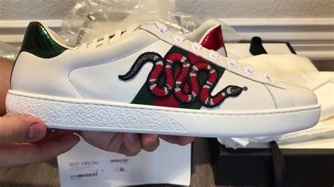 gucci snake sneakers unboxing|Gucci snake sneakers men.